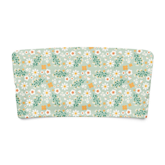 Esdushi Surf clothing - Bandeau Bikini Top - Flores Esmeralda - -