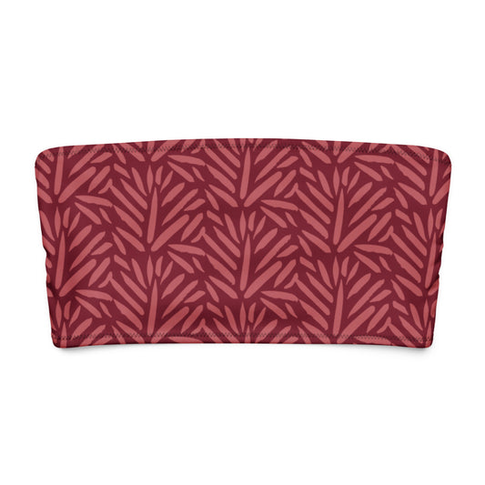 Esdushi Surf clothing - Bandeau Bikini Top - Palm Passion - -