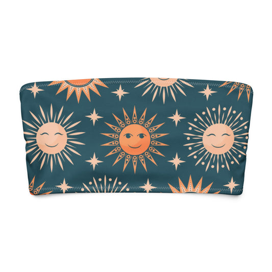 Esdushi Surf clothing - Bandeau Bikini Top - Sunbeam Sparkle - -