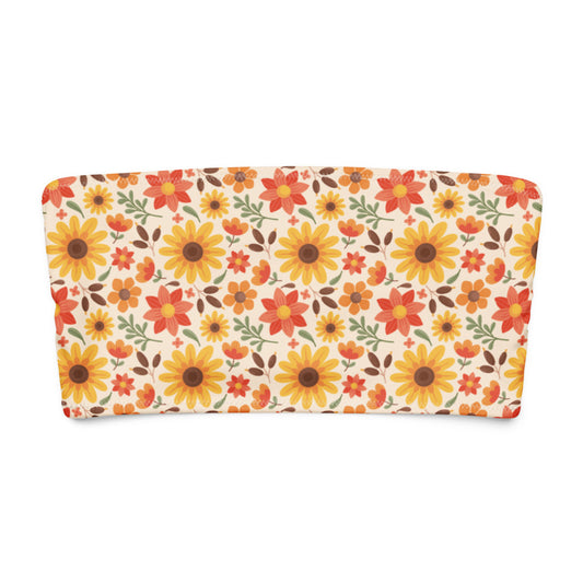 Esdushi Surf clothing - Bandeau Bikini Top - Sunflower Siesta - -