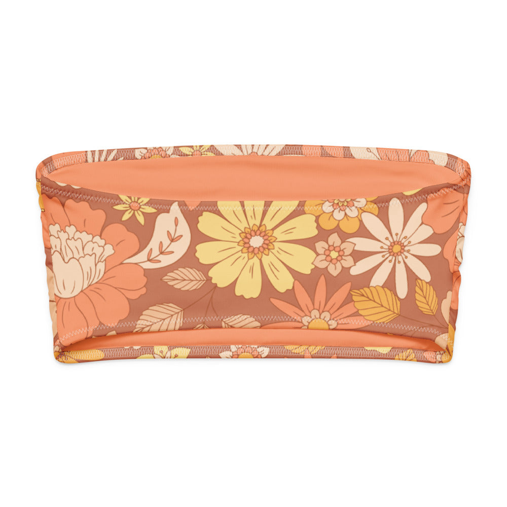 Esdushi Surf clothing - Bandeau Bikini Top - Sunset Glow - -