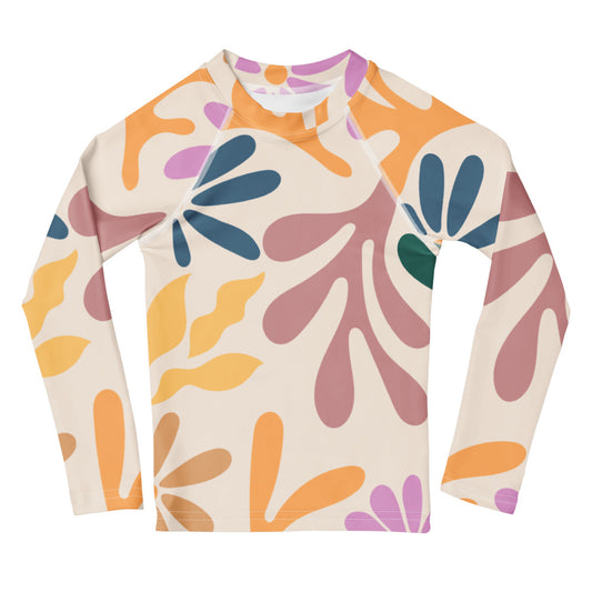 Esdushi Surf clothing - Kids - Girls Surf Rashguard - Coral Cutie - 2T / 92 / 1-2 years -