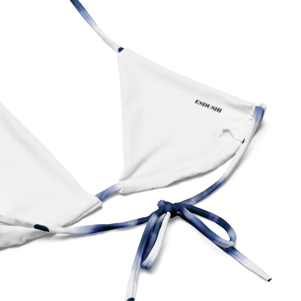 Esdushi Surf clothing - String Bikini Top - Ocean Swirl - -