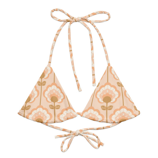 Esdushi Surf clothing - String Bikini Top - Sandy Shells - -
