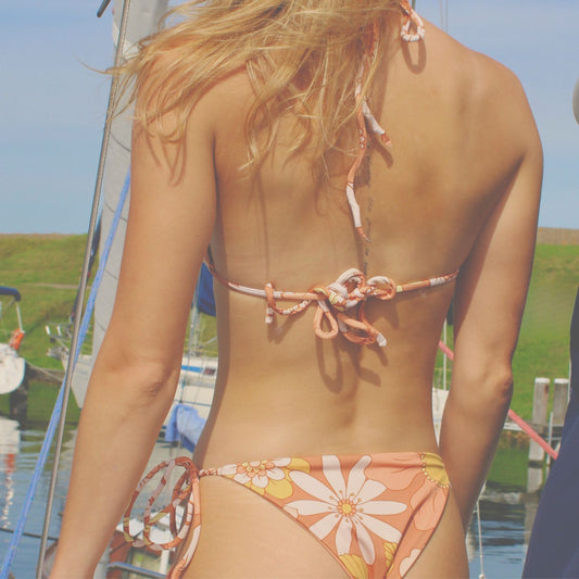 Esdushi Surf clothing - String Bikini Top - Sunset Glow - -