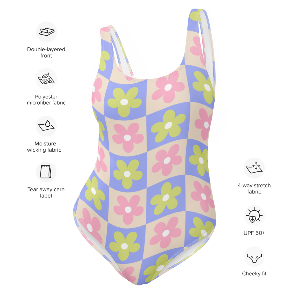 Esdushi Surf clothing - Surf Swimsuit - Groovy Gardenia - -
