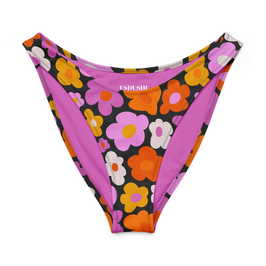 Esdushi Surf clothing - V-cut Bikini Bottom - Botanical Bloom - -