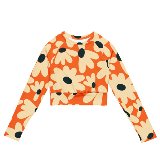 Esdushi Surf clothing - Women's Surf Rashguard - Daisy Dream - XS - Crop top