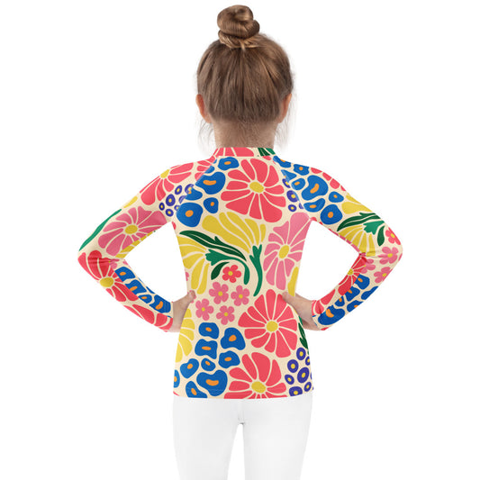 Kids - Girls Surf Rashguard - Flower Fun - Esdushi