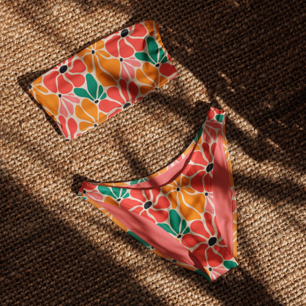 V-cut Bikini Bottom - Flower Power - Esdushi