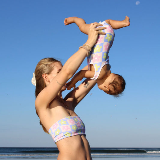 Kids Swimsuit - Groovy Gardenia