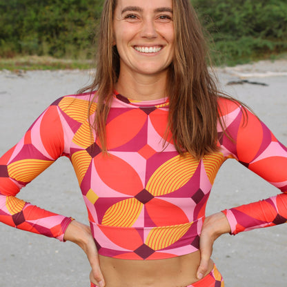 Camiseta de protección solar para mujer - Tropical Tango