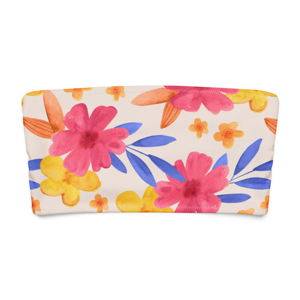 Esdushi Surf clothing - Bandeau Bikini Top - Aloha Surfista - - 