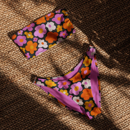 Esdushi Surf clothing - Bandeau Bikini Top - Botanical Bloom - - 