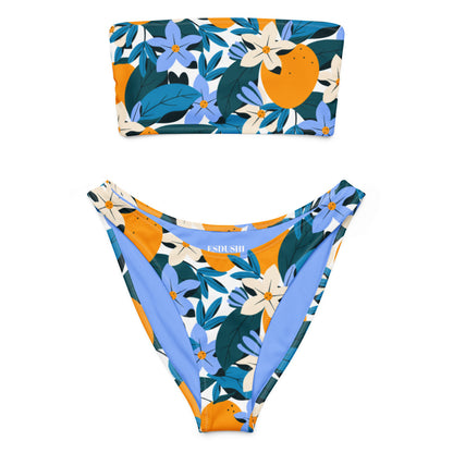 Esdushi Surf clothing - Bandeau Bikini Top - Playa Mango - 2XS - 