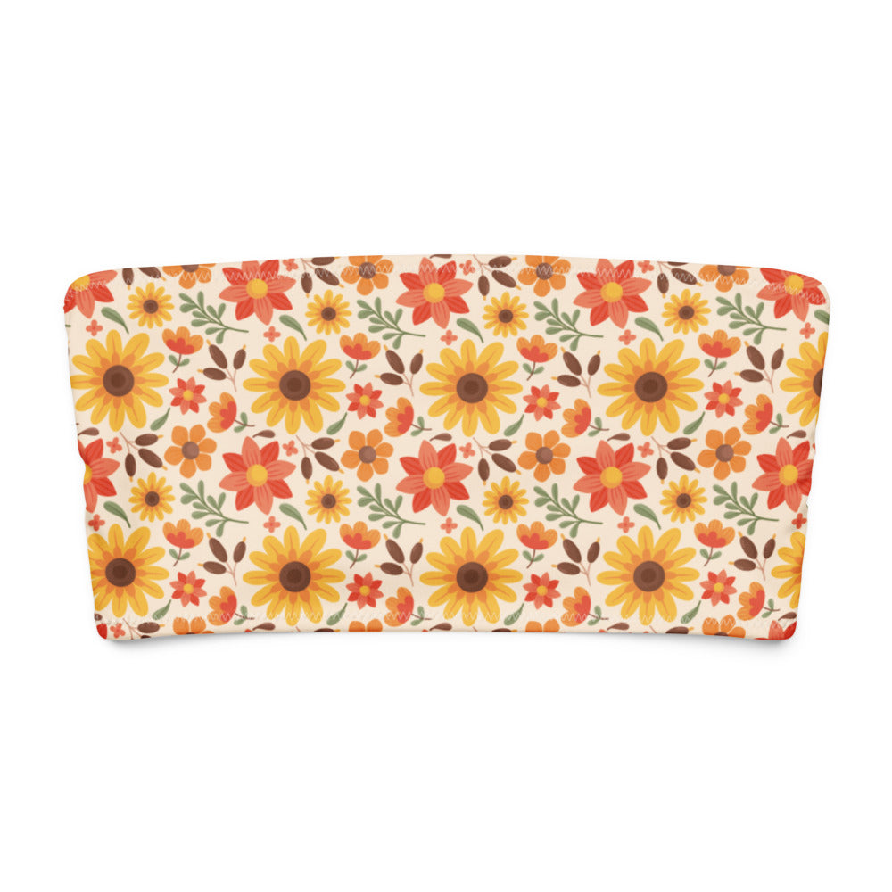 Esdushi Surf clothing - Bandeau Bikini Top - Sunflower Siesta - - 