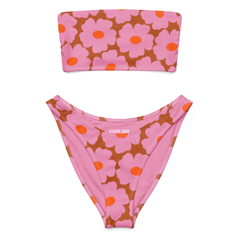 Esdushi Surf clothing - Bandeau Bikini Top - Sunkissed Soul - 2XS - 