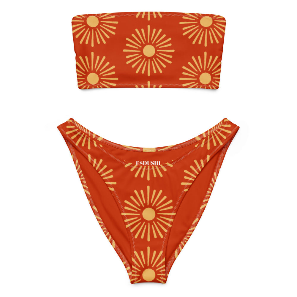 Esdushi Surf clothing - Bandeau Bikini Top - Sunset Session - 2XS - 