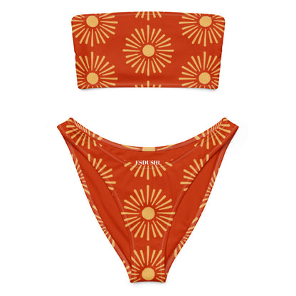 Esdushi Surf clothing - Bandeau Bikini Top - Sunset Session - 2XS - 