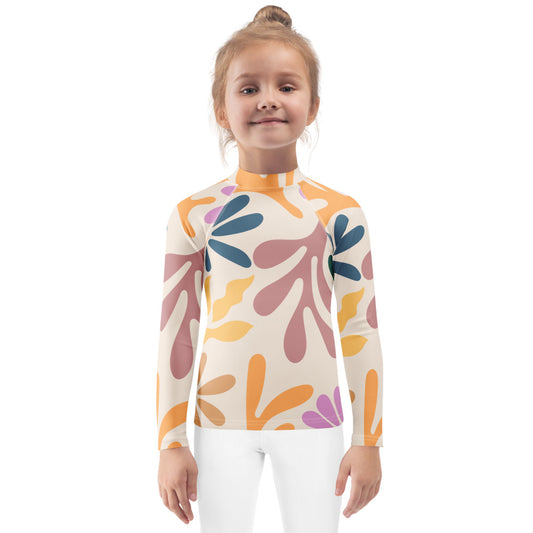 Esdushi Surf clothing - Kids - Girls Surf Rashguard - Coral Cutie - - 