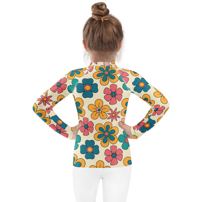 Esdushi Surf clothing - Kids - Girls Surf Rashguard - Funky Fins - - 