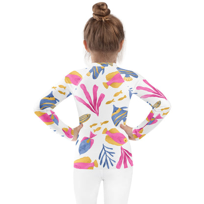 Esdushi Surf clothing - Kids - Girls Surf Rashguard - Mermaid Magic - - 