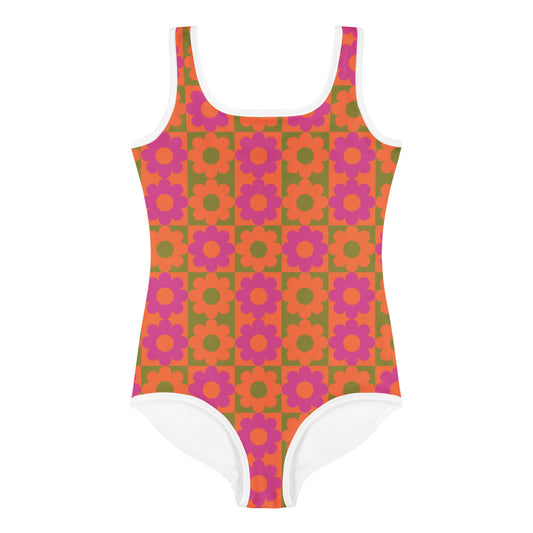 Esdushi Surf clothing - Kids Swimsuit - Floral Fiesta - 2T / 92 / 1-2 years - 