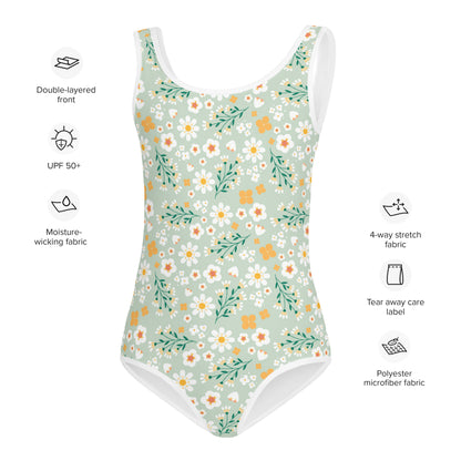Esdushi Surf clothing - Kids Swimsuit - Flores Esmeralda - - 