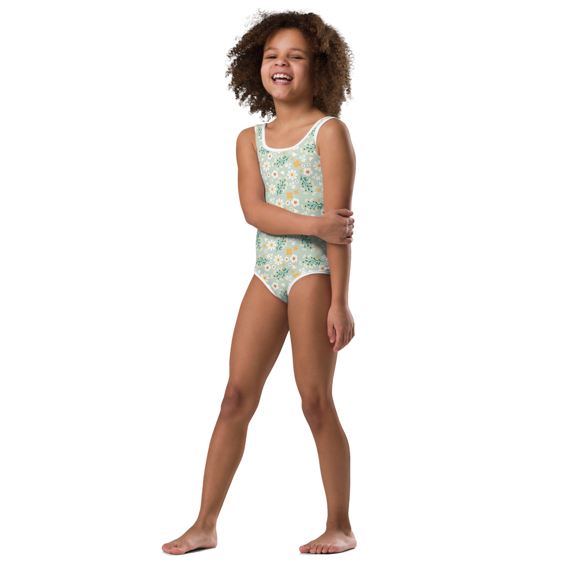 Esdushi Surf clothing - Kids Swimsuit - Flores Esmeralda - - 