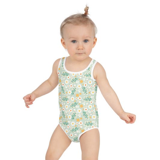 Esdushi Surf clothing - Kids Swimsuit - Flores Esmeralda - - 