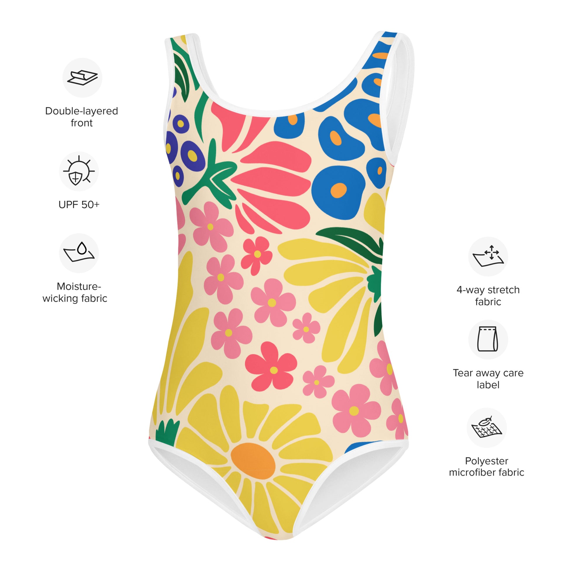Esdushi Surf clothing - Kids Swimsuit - Flower Fun - - 