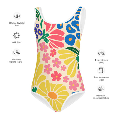 Esdushi Surf clothing - Kids Swimsuit - Flower Fun - - 