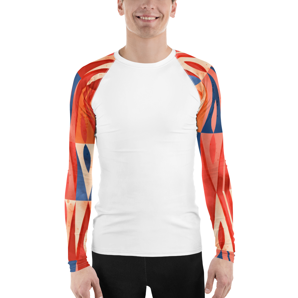 Esdushi Surf clothing - Men's Surf Rashguard - Coral Crash - - 
