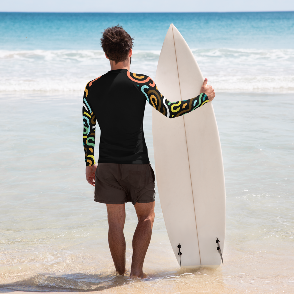 Esdushi Surf clothing - Men's Surf Rashguard - Wave Wanderer - - 