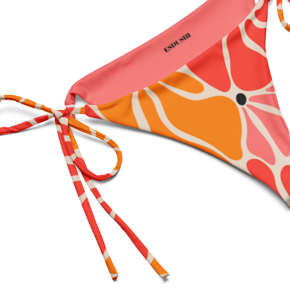 Esdushi Surf clothing - String Bikini Bottom - Flower Power - - 