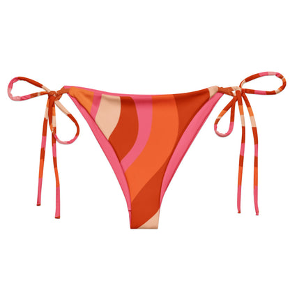 Esdushi Surf clothing - String Bikini Bottom - Radiant Retro - - 