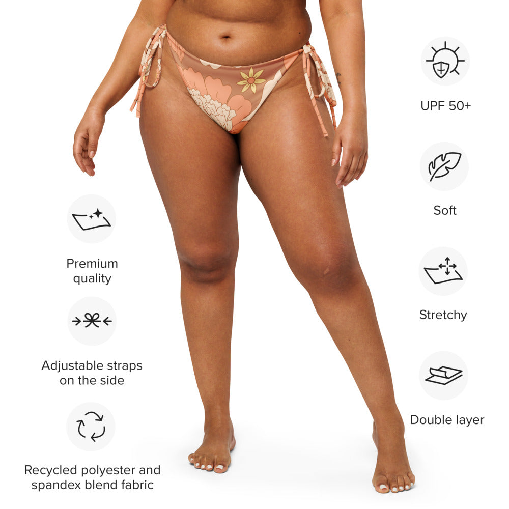 Esdushi Surf clothing - String Bikini Bottom - Sunset Glow - - 