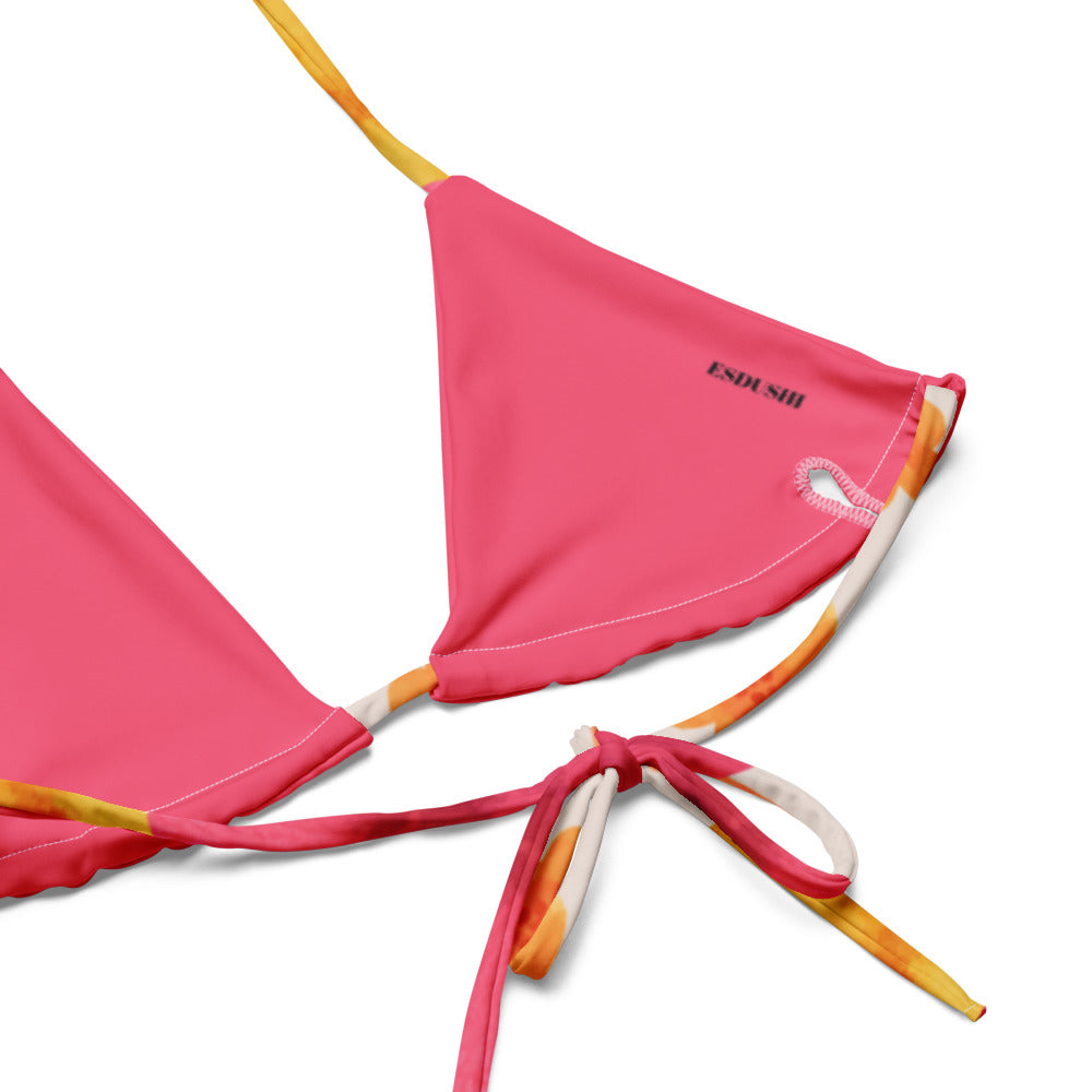 Esdushi Surf clothing - String Bikini Top - Aloha Surfista - - 