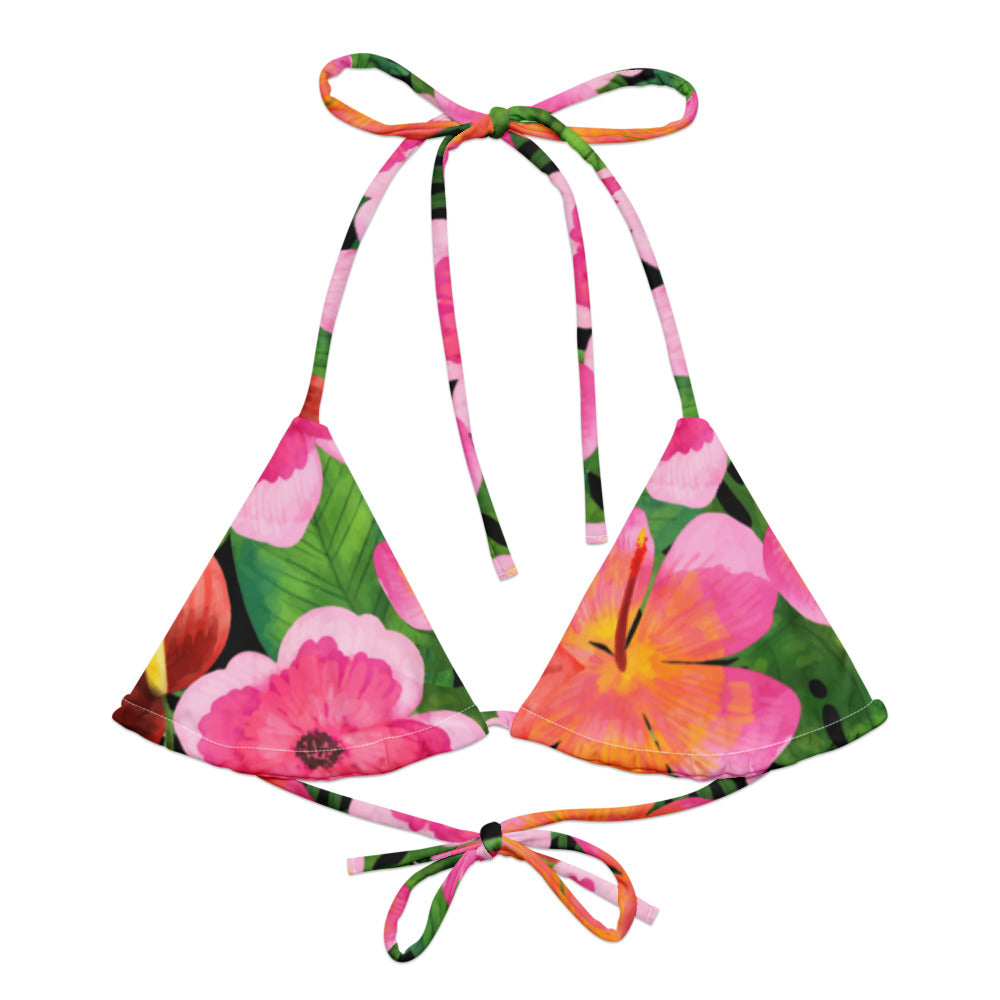 Esdushi Surf clothing - String Bikini Top - Bonita Botánica - - 