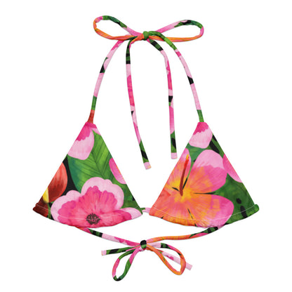 Esdushi Surf clothing - String Bikini Top - Bonita Botánica - - 