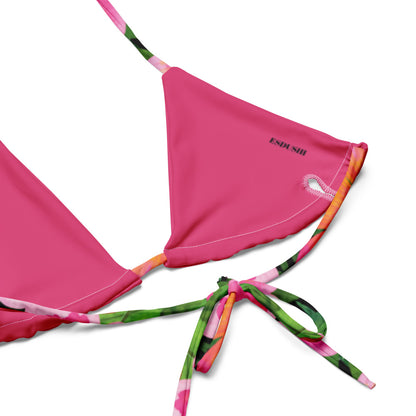 Esdushi Surf clothing - String Bikini Top - Bonita Botánica - - 