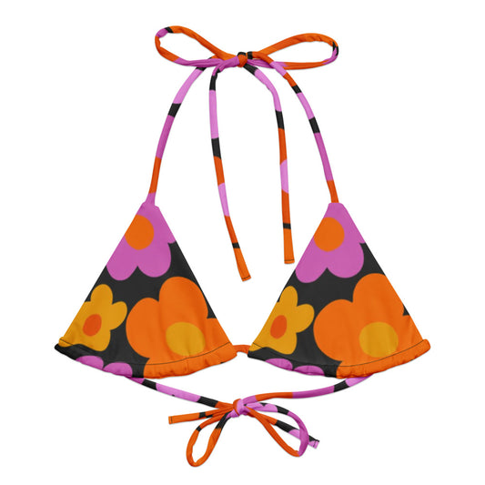 Esdushi Surf clothing - String Bikini Top - Botanical Bloom - - 