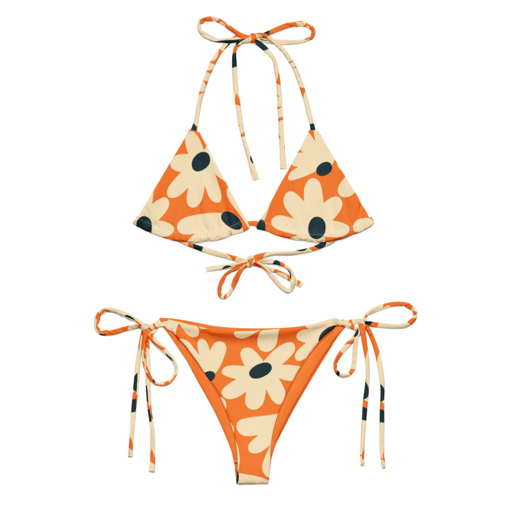 Esdushi Surf clothing - String Bikini Top - Daisy Dream - 2XS - 