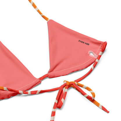 Esdushi Surf clothing - String Bikini Top - Flower Power - - 
