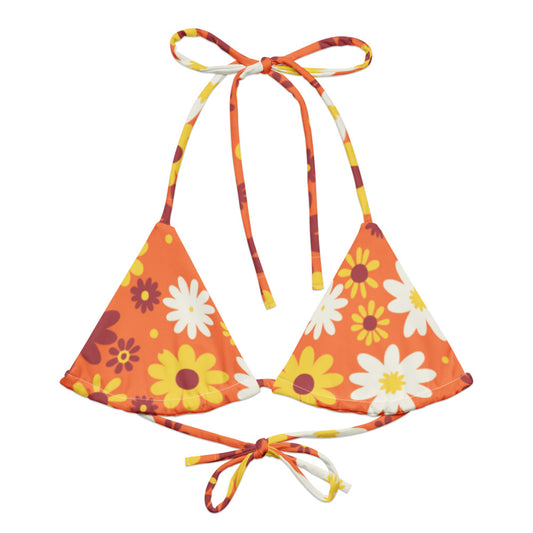 Esdushi Surf clothing - String Bikini Top - Golden Honey - - 