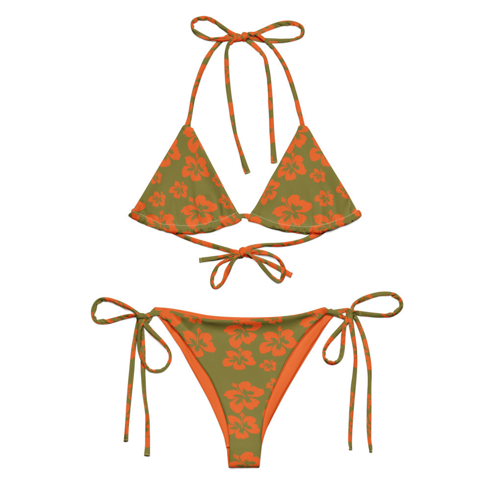 Esdushi Surf clothing - String Bikini Top - Hula Heat - 2XS - 
