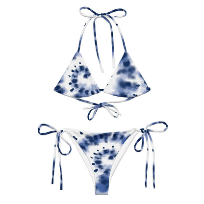 Esdushi Surf clothing - String Bikini Top - Ocean Swirl - 2XS - 