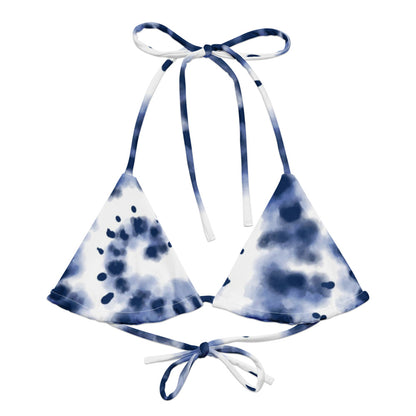 Esdushi Surf clothing - String Bikini Top - Ocean Swirl - - 