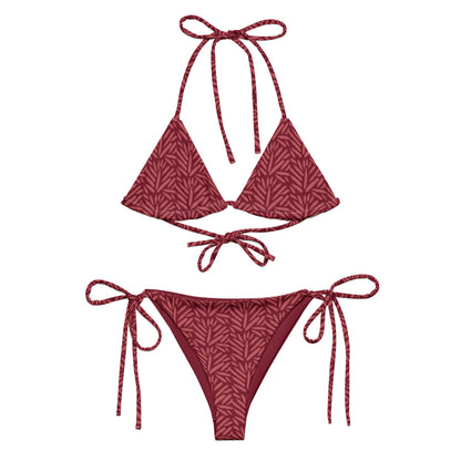 Esdushi Surf clothing - String Bikini Top - Palm Passion - 2XS - 