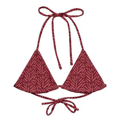 Esdushi Surf clothing - String Bikini Top - Palm Passion - - 